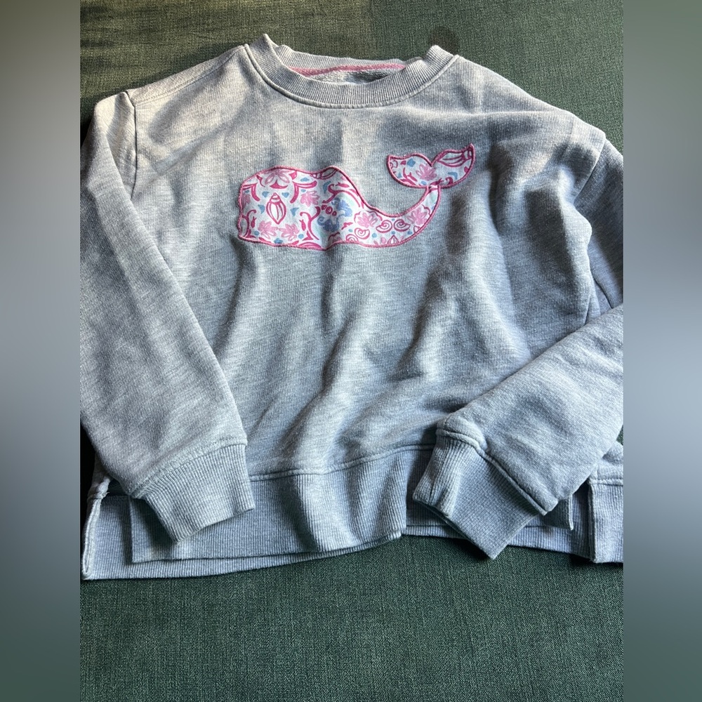 Vineyard Vines Gray and Pink Sweatshirt
